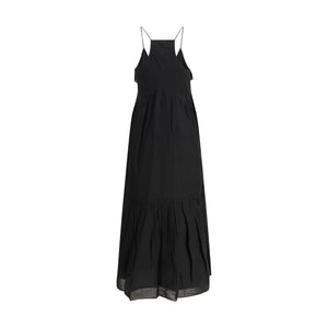 Black Cotton Casual Dress