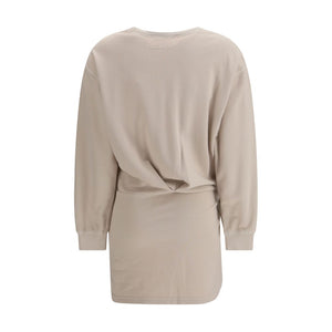 Beige Cotton Casual Dress
