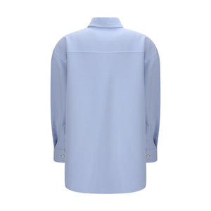 Blue Fleece Wool Shirt