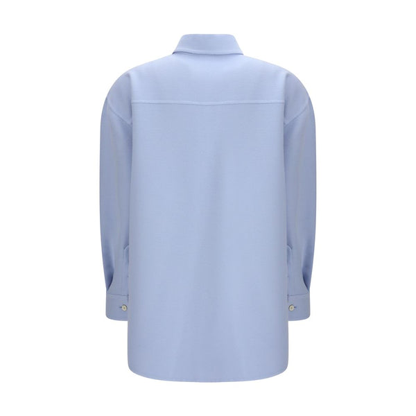 Blue Fleece Wool Shirt