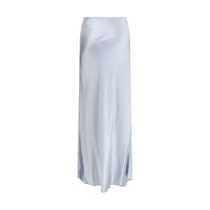 Blue Viscose Long Skirt