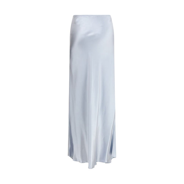 Blue Viscose Long Skirt