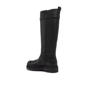 Black Calfskin Over The Knee