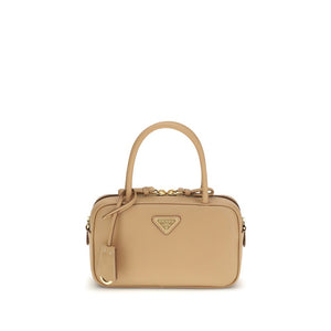 Beige Calf Leather Bos Taurus Handbag