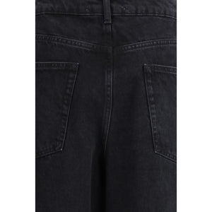 Black Cotton Relaxed Fit Jeans