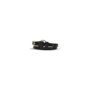 Black Calf Leather Bos Taurus Bracelet