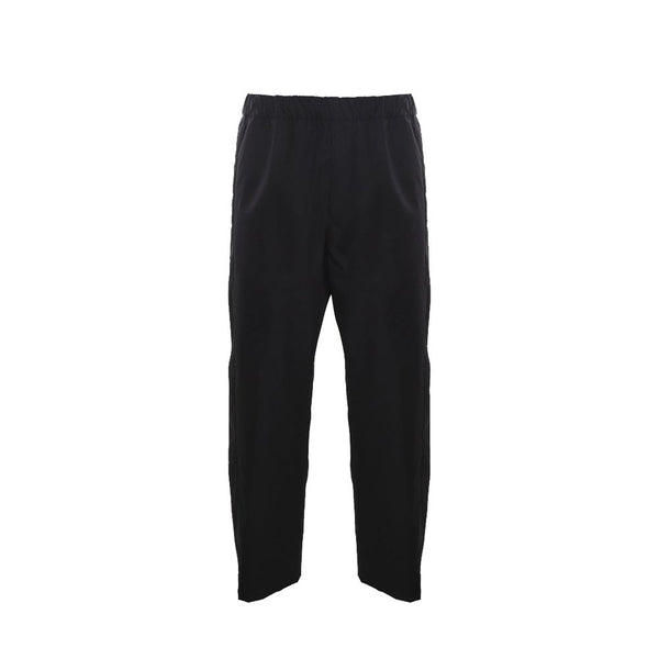 Black Cotton Casual Pants