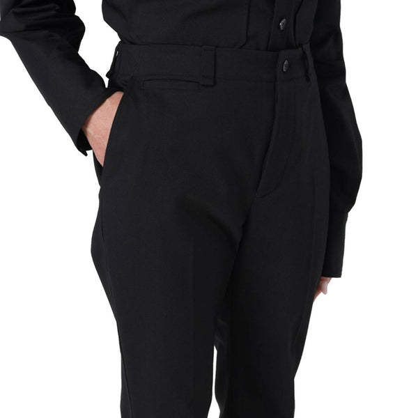 Black Cotton Casual Pants