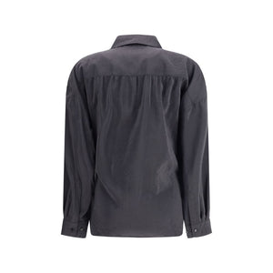 Black Silk Dress Shirt
