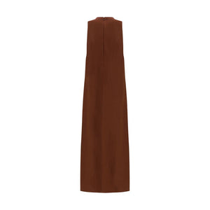 Brown Viscose Casual Dress