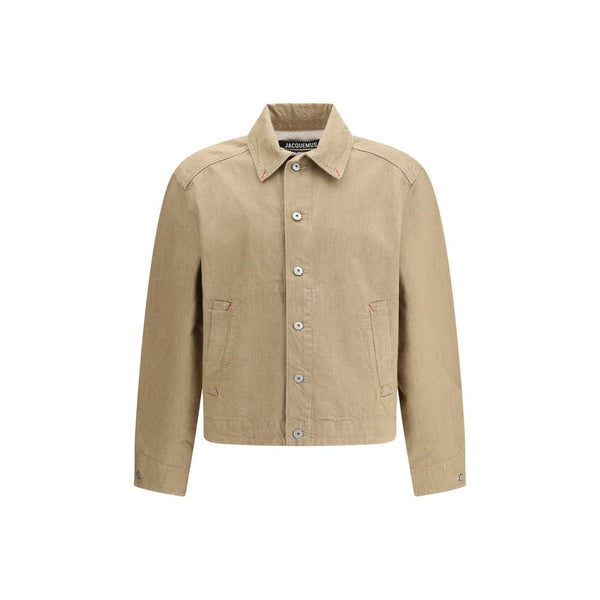 Beige Cotton Denim Jacket