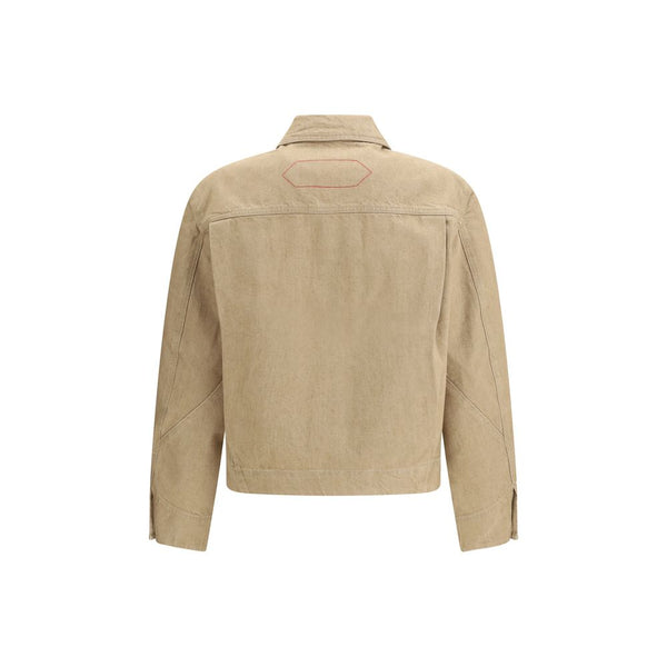 Beige Cotton Denim Jacket