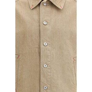 Beige Cotton Denim Jacket