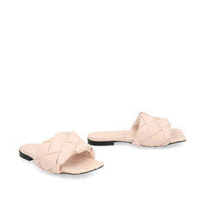Multicolor Leather Flat Sandals