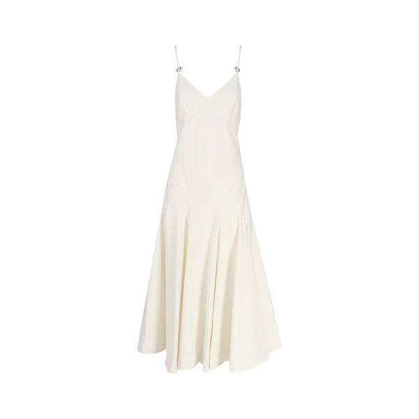White Cotton Casual Dress