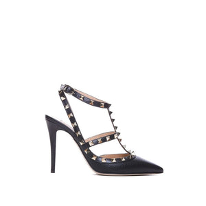 Black Calfskin High Heel Pumps