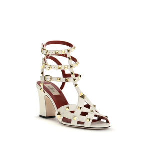 Brown Goatskin Stiletto Heel Sandals