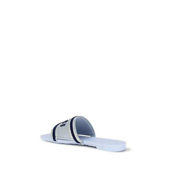 Blue Cotton Sandals