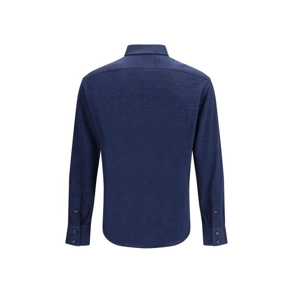 Blue Linen Dress Shirt