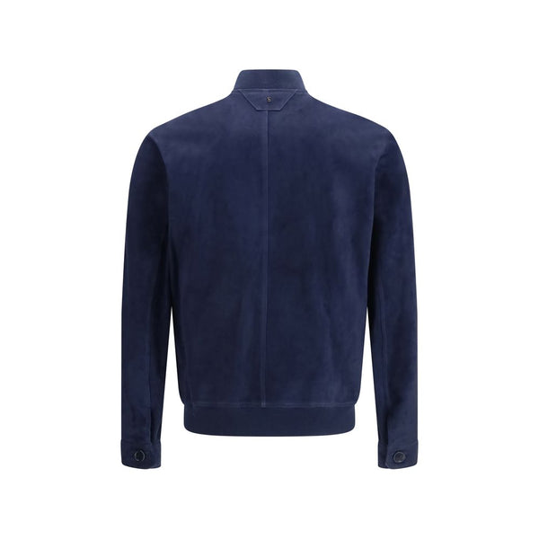 Blue Calf Leather Bos Taurus Shell Jacket