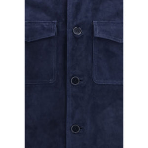 Blue Calf Leather Bos Taurus Shell Jacket