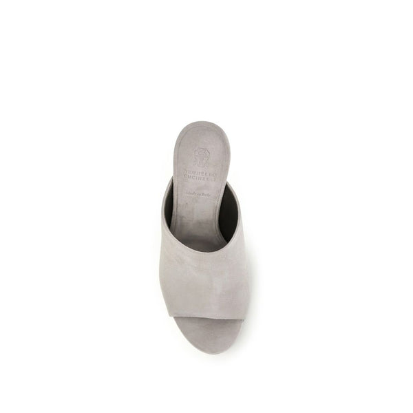 Gray Calf Leather Bos Taurus Mules
