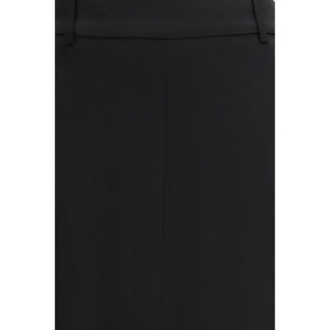 Black Acetate Long Skirt