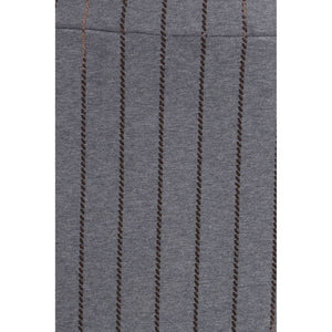 Gray Cotton Midi Skirt