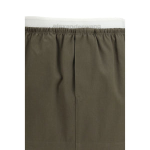 Bicolor Cotton Mini Skirt