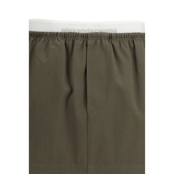 Bicolor Cotton Mini Skirt