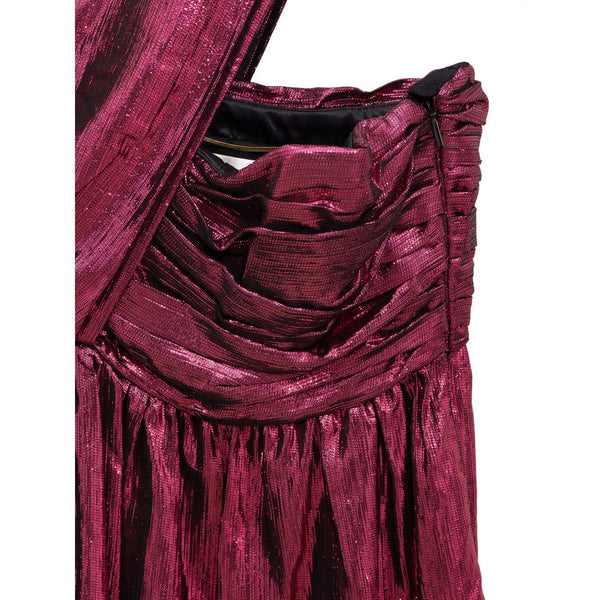 Fuchsia Viscose Short Dress