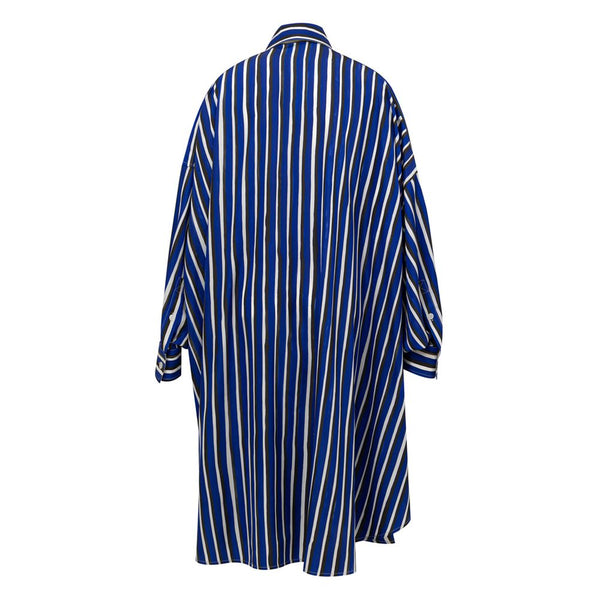 Blue Textile Long Dress