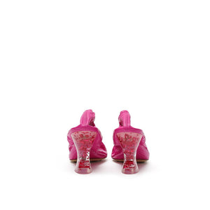 Fuchsia Leather Slippers