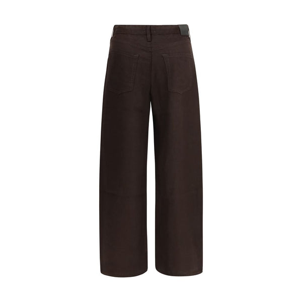 Brown Linen Casual Pants