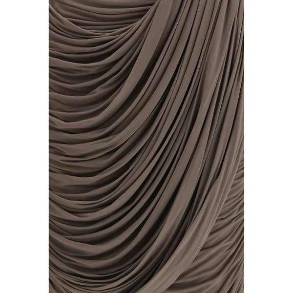 Brown Copper Midi Skirt