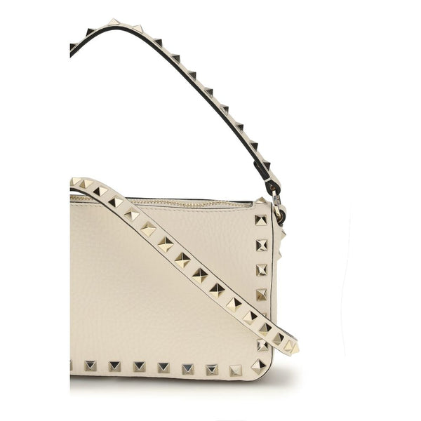 Beige Calf Leather Bos Taurus Shoulder Bag