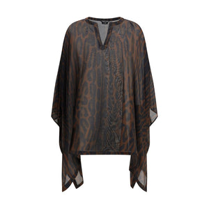 Brown Cotton Casual Dress