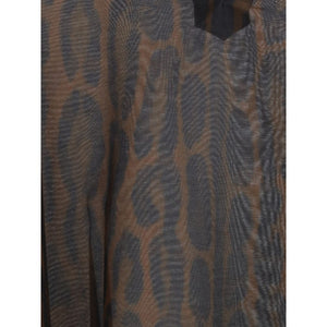 Brown Cotton Casual Dress