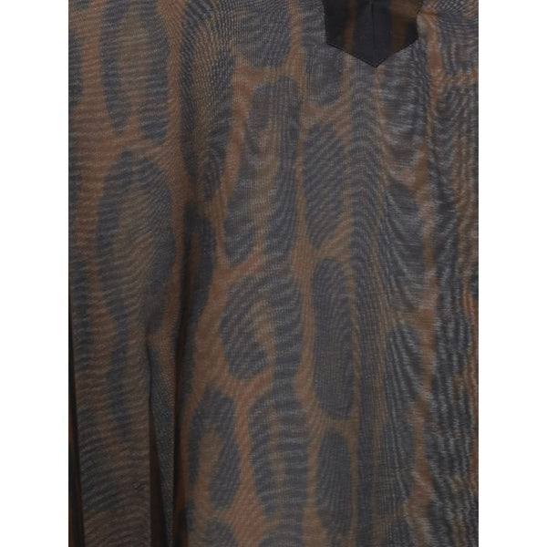Brown Cotton Casual Dress