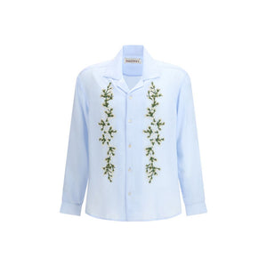 Blue Cotton Dress Shirt