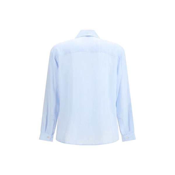 Blue Cotton Dress Shirt