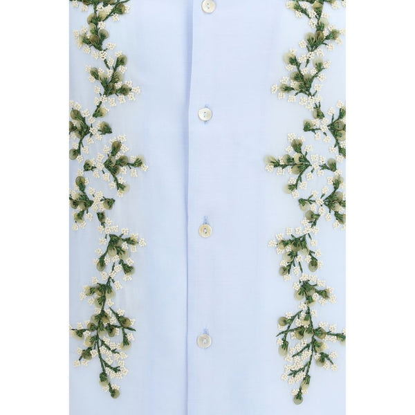Blue Cotton Dress Shirt