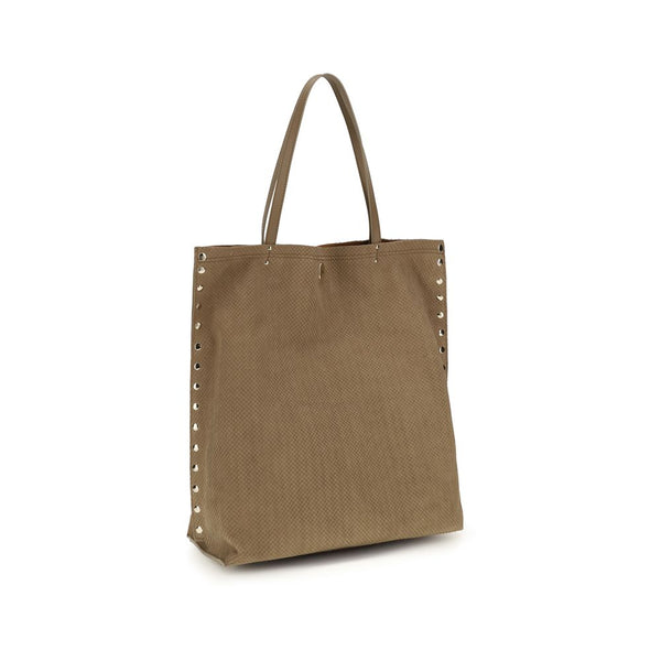 Beige Calf Leather Bos Taurus Shoulder Bag