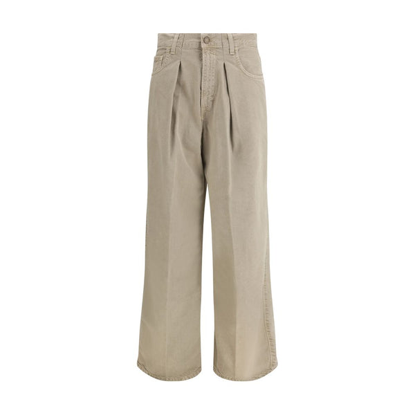 Beige Cotton Jeans Denim