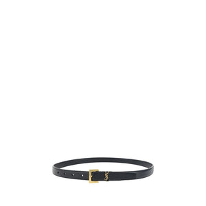 Black Calf Leather Bos Taurus Thin Belt