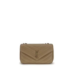 Beige Calf Leather Bos Taurus Shoulder Bag