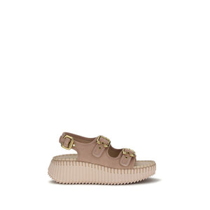 Multicolor Calf Leather Bos Taurus Platform Sandals