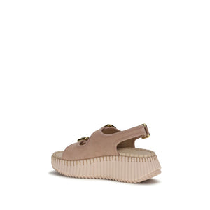 Multicolor Calf Leather Bos Taurus Platform Sandals