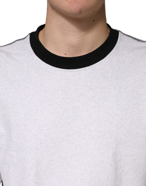 Light Grey Cotton Crewneck Sweatshirt Sweater