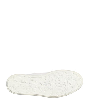 White Bianco Leather Men Low Top Sneakers Shoes